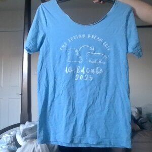 Baby Blue Off The Shoulder Puerto Rico Shirt